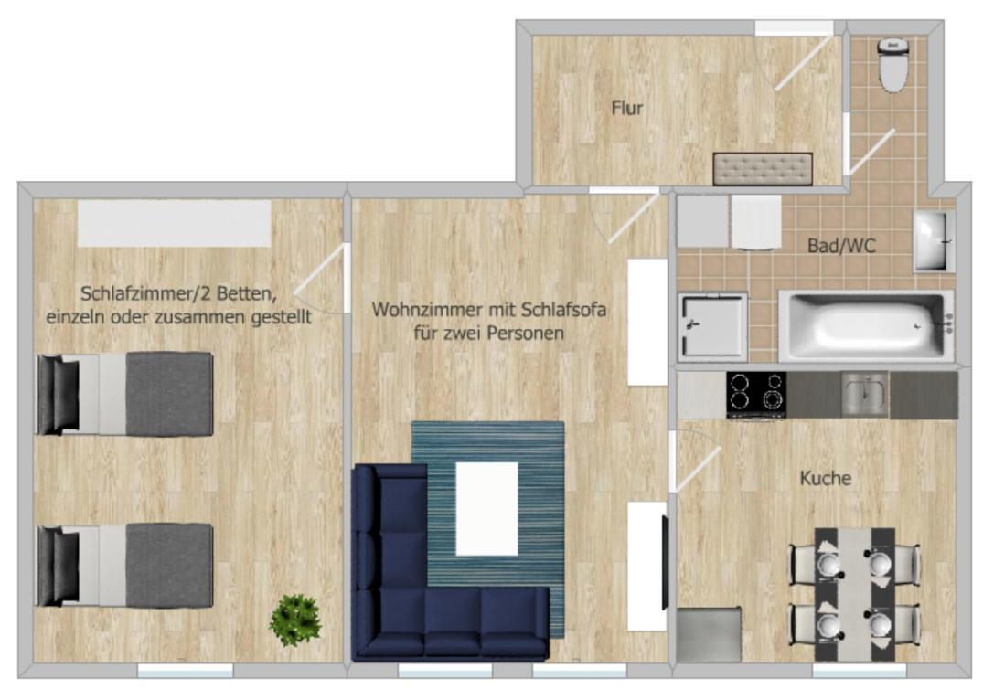 Zentral Und Ruhig In Chemnitz Apartment Exterior photo